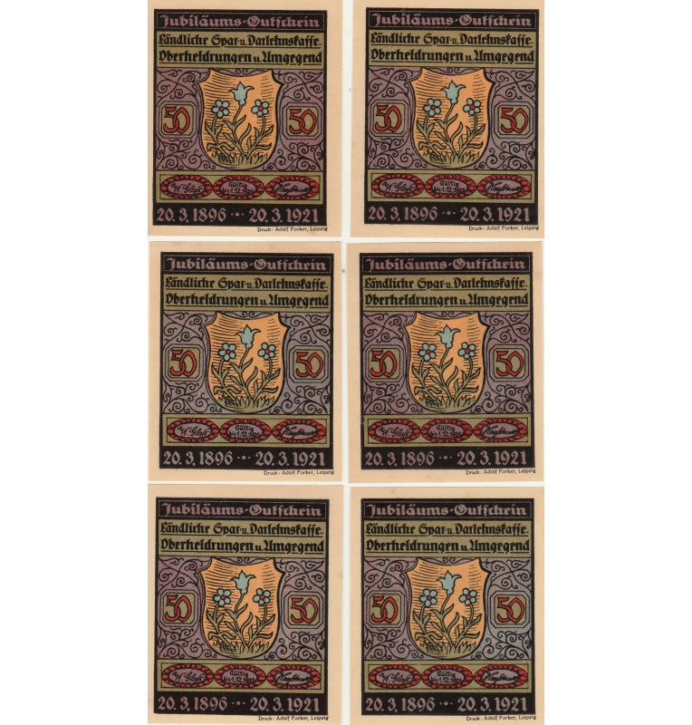 Oberheldrungen Set of 6 Notes